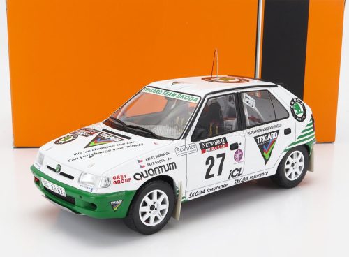 Ixo-Models - SKODA FELICIA N 27 RALLY RAC LOMBARD 1995 P.SIBERA - P.GROSS WHITE GREEN