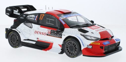 Ixo-Models - TOYOTA YARIS GR HYBRID RALLY1 TEAM TOYOTA GAZOO RACING WRT N 17 WINNER RALLY MONTECARLO 2023 SEBASTIAN OGIER - VINCENT LANDAIS WHITE RED BLACK