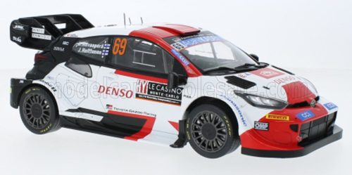 Ixo-Models - TOYOTA YARIS GR HYBRID RALLY1 TEAM TOYOTA GAZOO RACING WRT N 69 2nd RALLY MONTECARLO 2023 KALLE ROVANPERA - JONNE HALTTUNEN WHITE RED BLACK