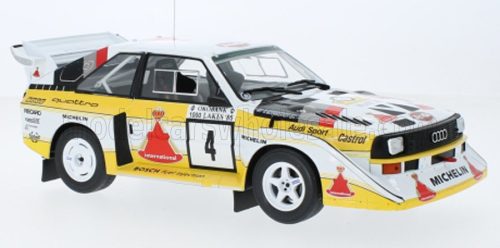 Ixo-Models - AUDI QUATTRO S1 E2 TEAM AUDI SPORT N 4 2nd RALLY 1000 LAKES 1985 STIG BLOMQVIST - BJORN CEDERBERG WHITE YELLOW