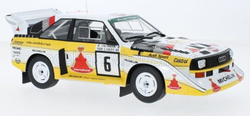 Ixo-Models - AUDI QUATTRO S1 E2 TEAM AUDI SPORT N 6 RALLY 1000 LAKES 1985 HANNU MIKKOLA - ARNE HERTZ WHITE YELLOW