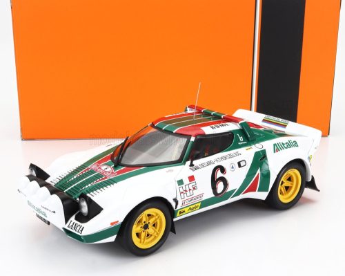 Ixo-Models - LANCIA STRATOS HF TEAM ALITALIA (night version) N 6 2nd RALLY MONTECARLO 1976 BJORN WALDEGAARD - HANS THORSZELIUS WHITE GREEN RED