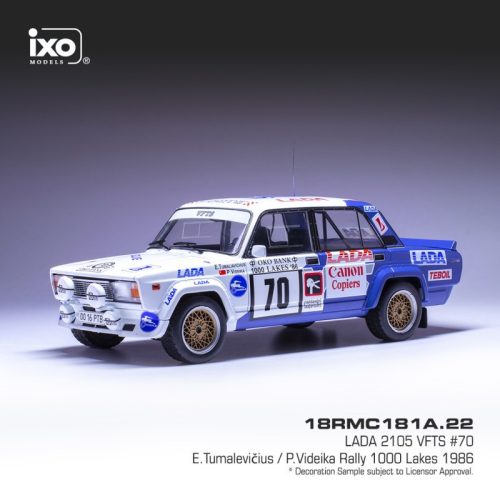 Ixo-Models - 1:18 Lada 2105 VFTS 1000 Lakes Rally #70 E.Tumalevicius / P.Videika 1986 - IXO