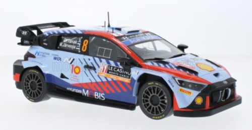 Ixo-Models - HYUNDAI i20 N RALLY1 TEAM SHELL MOBIS WRT N 8 4th RALLY MONTECARLO 2024 OTT TANAK - MARTIN JARVEOJA 2 TONE BLUE RED