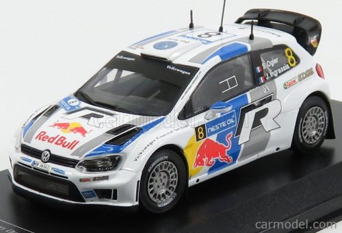 Ixo-Models - Volkswagen Polo R Wrc Team Volkswagen Motorsport N 8 Rally Finland 2013 S.Ogier - J.Ingrassia White Blue Grey