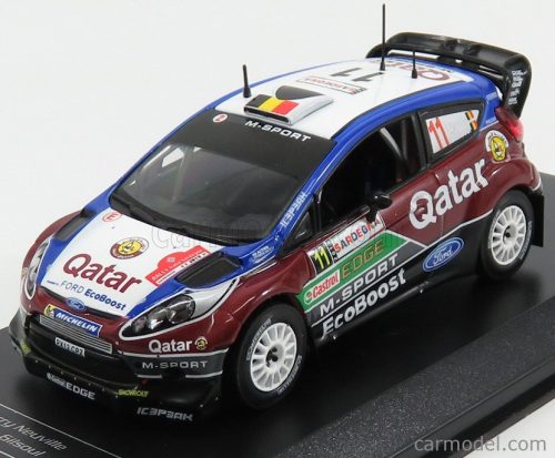 Ixo-Models - Ford England Fiesta Rs Wrc N 11 Rally Sardegna Italy 2013 T.Neuville - N.Gilsoul Bordeaux Blue White