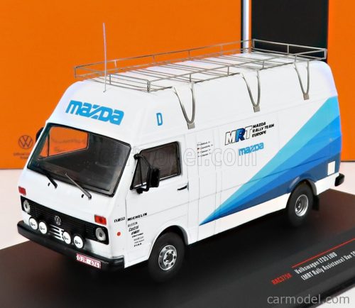 Ixo-Models - Volkswagen Lt35 Lwb Van Team Rally Mazda Assistance 1989 White Blue