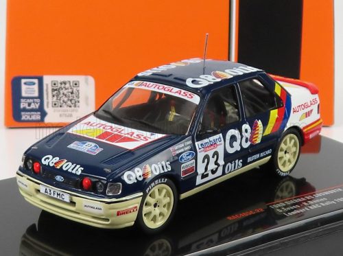 Ixo-Models - FORD ENGLAND SIERRA RS COSWORTH N 23 RALLY RAC LOMBARD 1991 G.EVANS - H.DAVIES BLUE WHITE