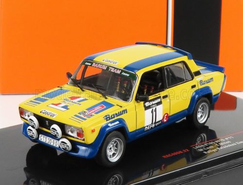 Ixo-Models - LADA FIAT 2105 VFTS N 11 2nd RALLY VALASSKA ZIMA 1984 M.LANK - T.MILO YELLOW BLUE