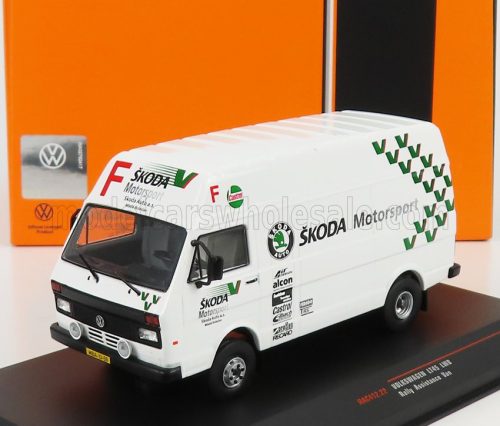 Ixo-Models - VOLKSWAGEN LT45 LWB VAN TEAM RALLY SKODA MOTORSPORT ASSISTANCE 1985 WHITE