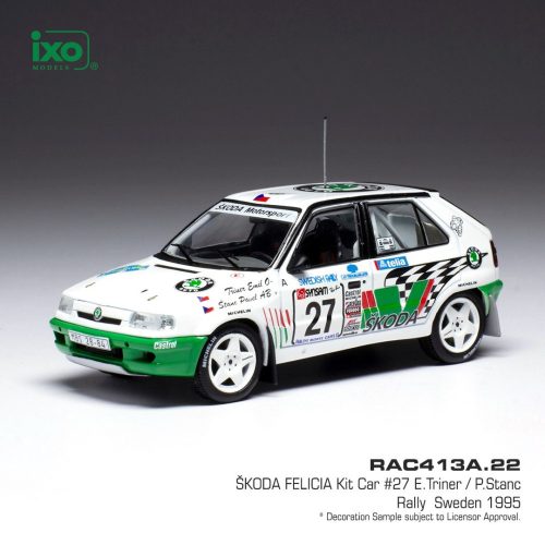 Ixo-Models - 1:43 Skoda Felicia Kit Car - No.27 - Rallye WM - Rally Schweden - E.Triner/P.Stanc - 1995