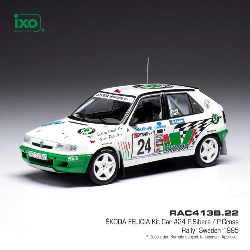 Ixo-Models - 1:43 Skoda Felicia Kit Car - No.24 - Rallye WM - Rally Schweden - P.Sibera/P.Gross - 1995