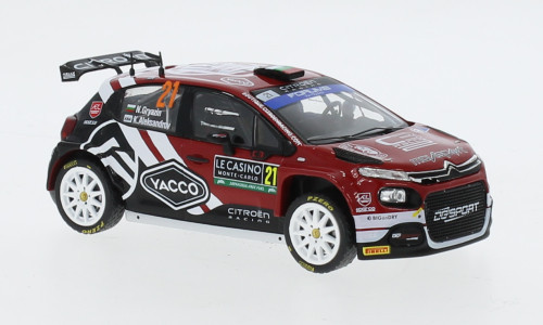 Ixo-Models - 1:43 Citroen C3 Rally2 Monte Carlo Rally #21 N.Gryazin / K.Aleksandrov 2024 - IXO