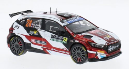 Ixo-Models - HYUNDAI i20 N RALLY2 N 24 RALLY MONTECARLO 2024 NICOLAS CIAMIN - YANNICK ROCHE RED BLACK WHITE