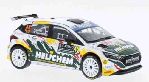 Ixo-Models - HYUNDAI i20 N RALLY2 N 45 RALLY MONTECARLO 2024 HENK VOSSEN - WILLEM VISSENBERG WHITE GREEN YELLOW