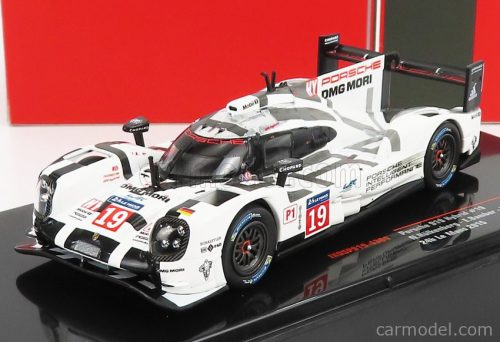 Ixo-Models - Porsche 919 Hybrid Turbo Team Porsche N 19 Winner 24H Le Mans 2015 E.Bamber - N.Tandy - N.Hulkenberg White Grey Black