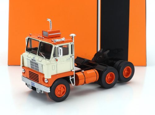 Ixo-Models - WHITE 7400 TRACTOR TRUCK 2-ASSI 1960 CREAM ORANGE