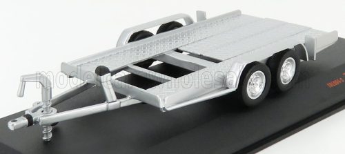 Ixo-Models - ACCESSORIES CARRELLO TRASPORTO AUTO - CAR TRANSPORTER TRAILER SILVER WHEELS - CAR NOT INCLUDED SILVER BLACK