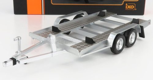 Ixo-Models - ACCESSORIES CARRELLO TRASPORTO AUTO - CAR TRANSPORTER TRAILER SILVER WHEELS - CAR NOT INCLUDED SILVER BLACK