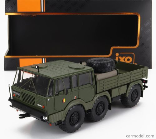 Ixomodels - Tatra 813 Nva 6X6 Truck Cassonato Double Cabine 3-Assi 1968 Military Green