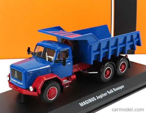 Ixo-Models - Magirus Jupiter 6X6 Truck Cassone Ribaltabile 3-Assi 1964 Blue Red