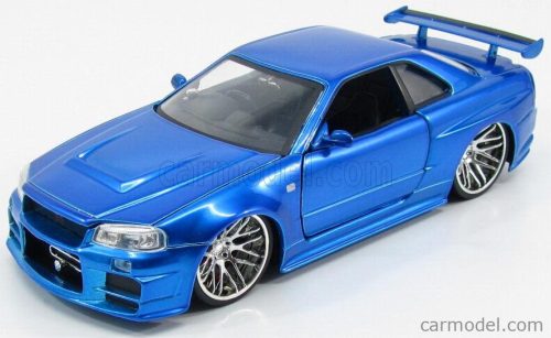 Jada - Nissan Brian'S Skyline Gt-R R34 2002 - Fast & Furious I (2001) Matt Blue