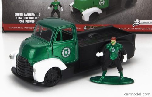 Jada - Chevrolet Coe Truck With Green Lantern Figure 1952 Green Black