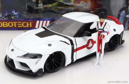 Jada - Toyota Supra With Rick Hunter Figure Robotech 2020 White Red