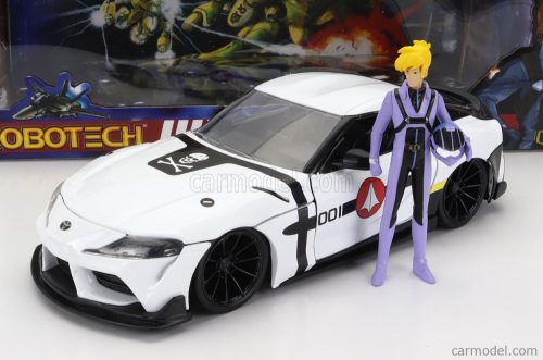 Jada - Toyota Supra With Roy Focker Figure Robotech 2020 White Black