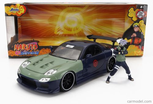 Jada - Mazda Rx-7 With Kakashi Hatake Figure 1993 Blue Green