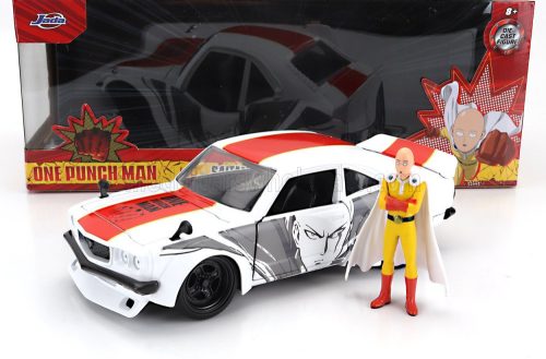 Jada - MAZDA RX-3 WITH ONE PUNCH SAITAMA FIGURE 1974 WHITE RED YELLOW