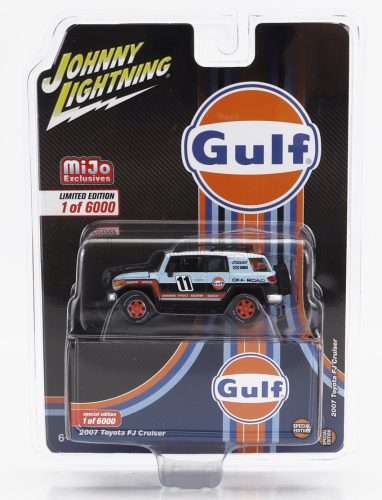 Johnny Lightning - TOYOTA FJ CRUISER N 11 GULF RACING 2007 LIGHT BLUE ORANGE