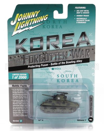 Johnny Lightning - TANK M4A3 SHERMAN MILITARY KOREA 1944 MILITARY GREEN