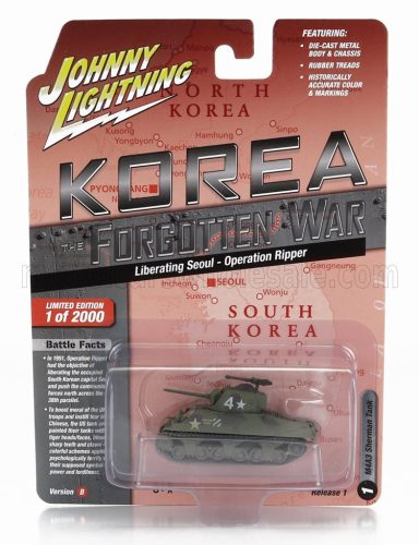 Johnny Lightning - TANK M4A3 SHERMAN MILITARY KOREA 1944 MILITARY GREEN