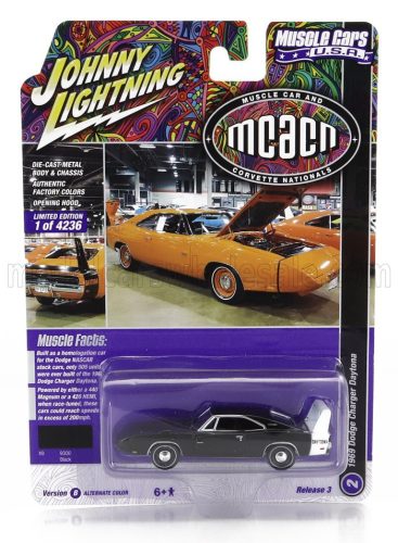 Johnny Lightning - DODGE CHARGER DAYTONA COUPE 1969 BLACK