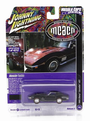 Johnny Lightning - CHEVROLET CORVETTE 427 COUPE 1969 BLACK