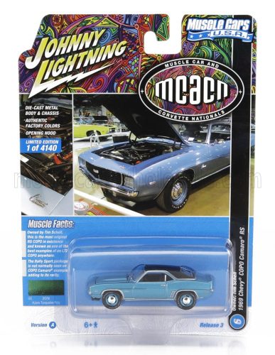 Johnny Lightning - CHEVROLET COPO CAMARO COUPE 1969 LIGHT BLUE