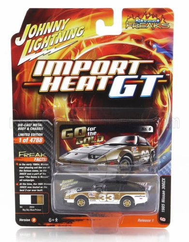 Johnny Lightning - NISSAN 300ZX N 33 IMPORT HEAT GT 1985 BLACK GOLD WHITE