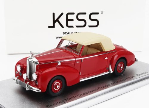 Kess Models - BENTLEY MKVI DROPHEAD COUPE GRABER CABRIOLET CLOSED 1948 RED CREAM