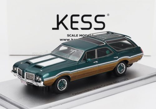 Kess Models - OLDSMOBILE VISTA CRUISER 442 SW STATION WAGON 1972 GREEN MET WHITE WOOD