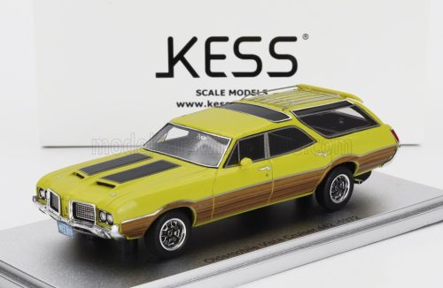 Kess Models - OLDSMOBILE VISTA CRUISER 442 SW STATION WAGON 1972 YELLOW BLACK WOOD