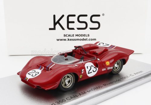 Kess Models - FERRARI 350 P4 SPIDER CAN-AM s/n0860 N 23 RIVERSIDE RACE 1967 C.AMON RED