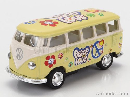 Kinsmart - Volkswagen T1 Samba Minibus Flower 1962 - Without Box Yellow