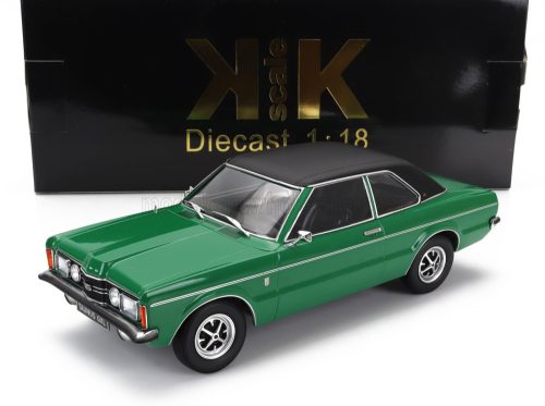 KK-Scale - FORD ENGLAND TAUNUS GXL WITH VINYL ROOF 1971 GREEN MATT BLACK