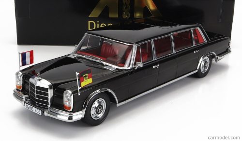 Kk-Scale - Mercedes Benz S-Class 600 Lwb Pullman (W100) Willy Brandt - Georges Pompidou 1964 Black