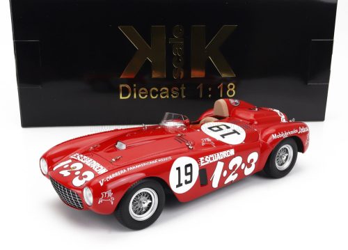 KK-Scale - FERRARI 375 PLUS 5.0L V12 SPIDER ESCUADRON 1.2.3 N 19 WINNER V CARRERA PANAMERICANA 1954 UMBERTO MAGLIOLI RED