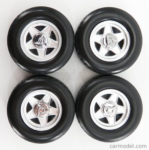 Kk-Scale - Accessories Ferrari 512Bb -365Gt4/Bb - 4X Wheels And Tyre Set 1973 Black