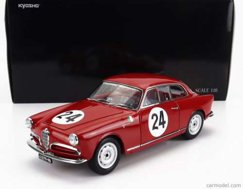 Kyosho - Alfa Romeo Giulietta Sv Sprint Veloce N 24 Targa Florio 1958 N.Todaro - R.Barbato Red