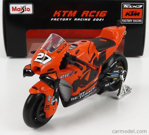 Maisto - Ktm Rc16 Tech3 Ktm Factory Racing Team N 27 Motogp 2021 Iker Lecuona Orange Black