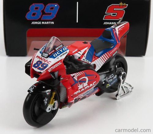 Maisto - Ducati Desmosedici Gp21 Pramac Racing Team N 89 Motogp 2021 Jorge Martin Red